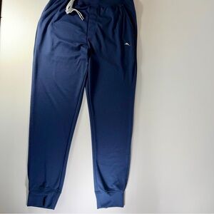 Tommy Bahama Jogger Pants Men's Small Navy Blue Pockets Elastic Waist Pull On